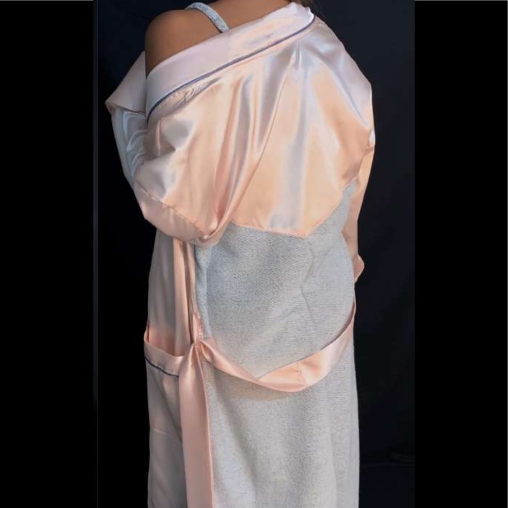 Slinky Satin Long Sleeve Kimono
